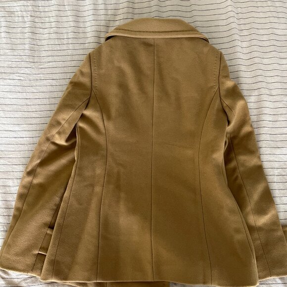 Aritzia Babaton Wool/Cashmere Blend Camel Pea Coat - Picture 3 of 7